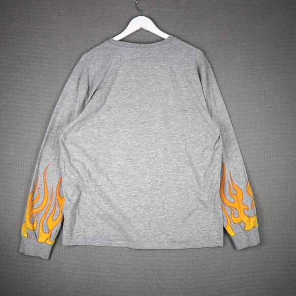 Jurassic World Flame Longsleeve Mens XL Grey Tee - Picture 2 of 5